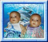 Makaela and Trinity water babies 2004